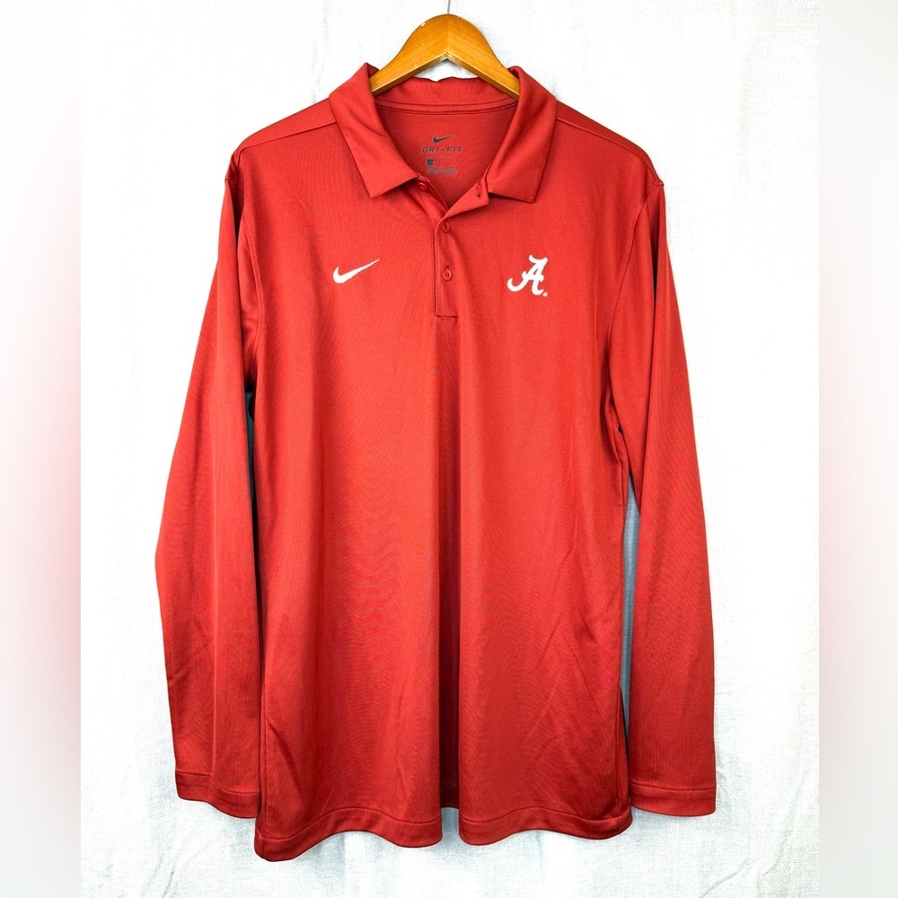 Alabama Nike Dri Fit long sleeve polo shirt